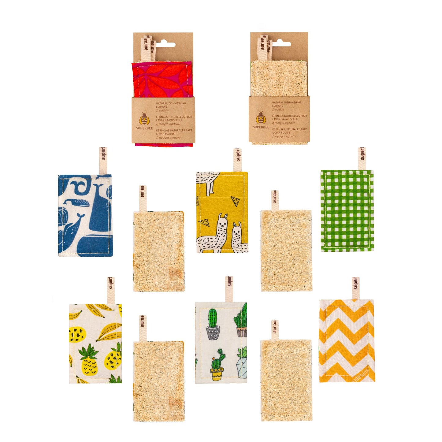 Kitchen Luffa – Natural Dish Scrubber - Pack of 10