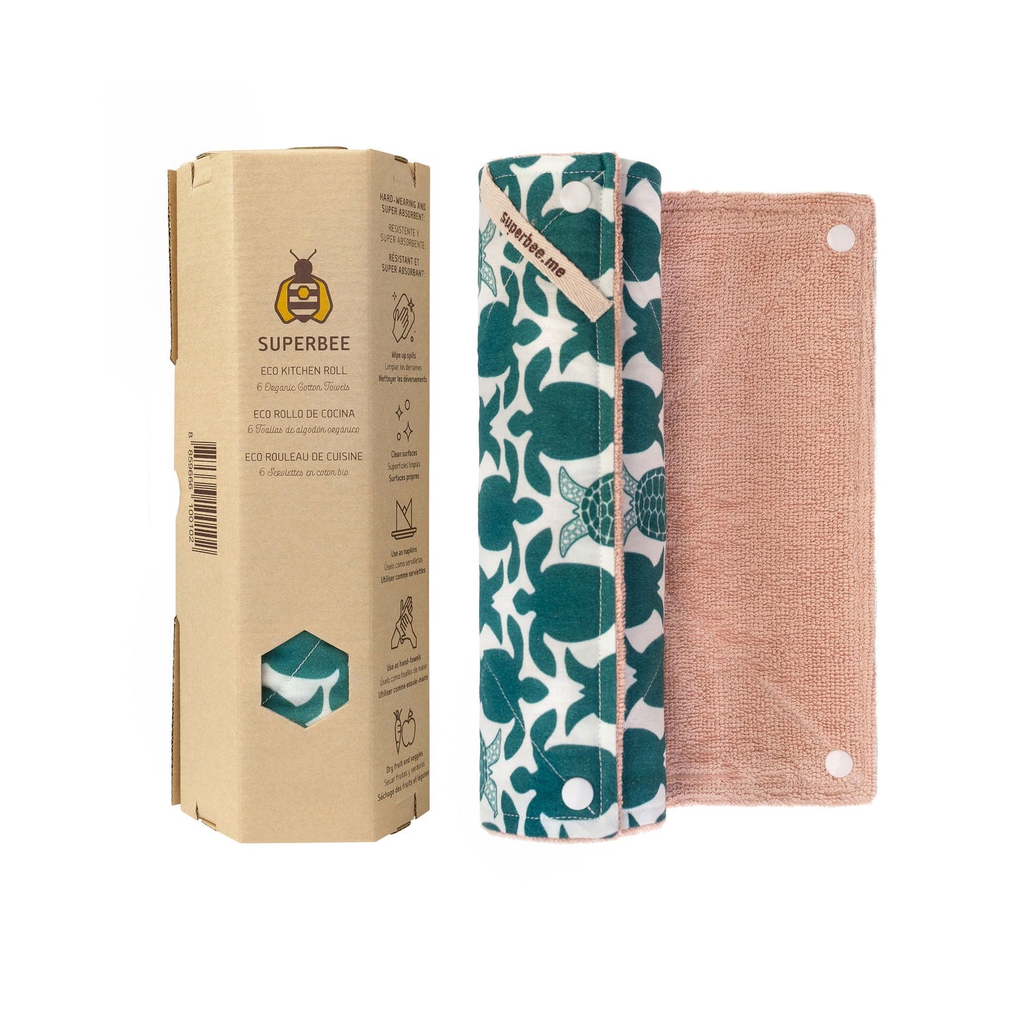 Eco Kitchen Roll – Reusable Paper Towels 6 pieces (10" x 10")