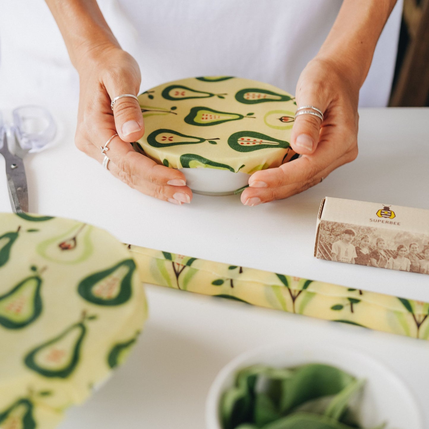 Beeswax Wrap Roll - Pears 35" x 13"