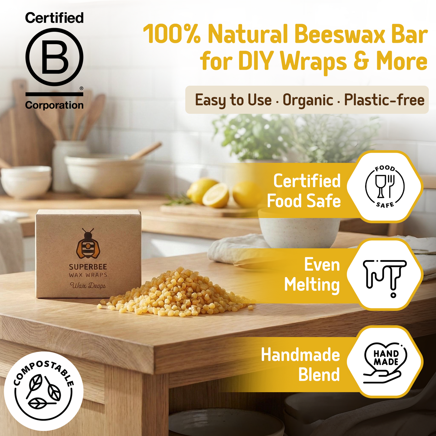 Beeswax Wrap Drops - 100g