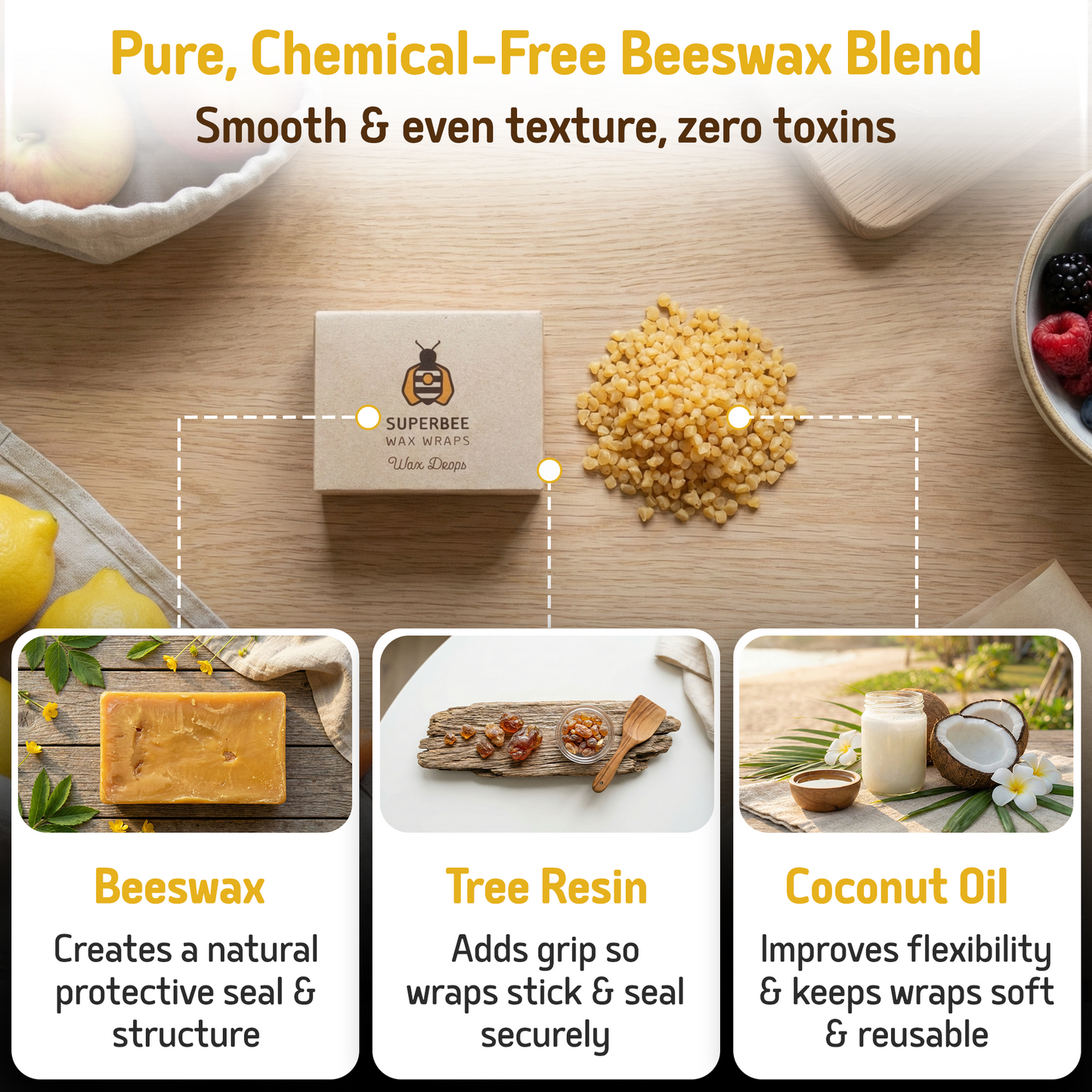 Beeswax Wrap Drops - 100g