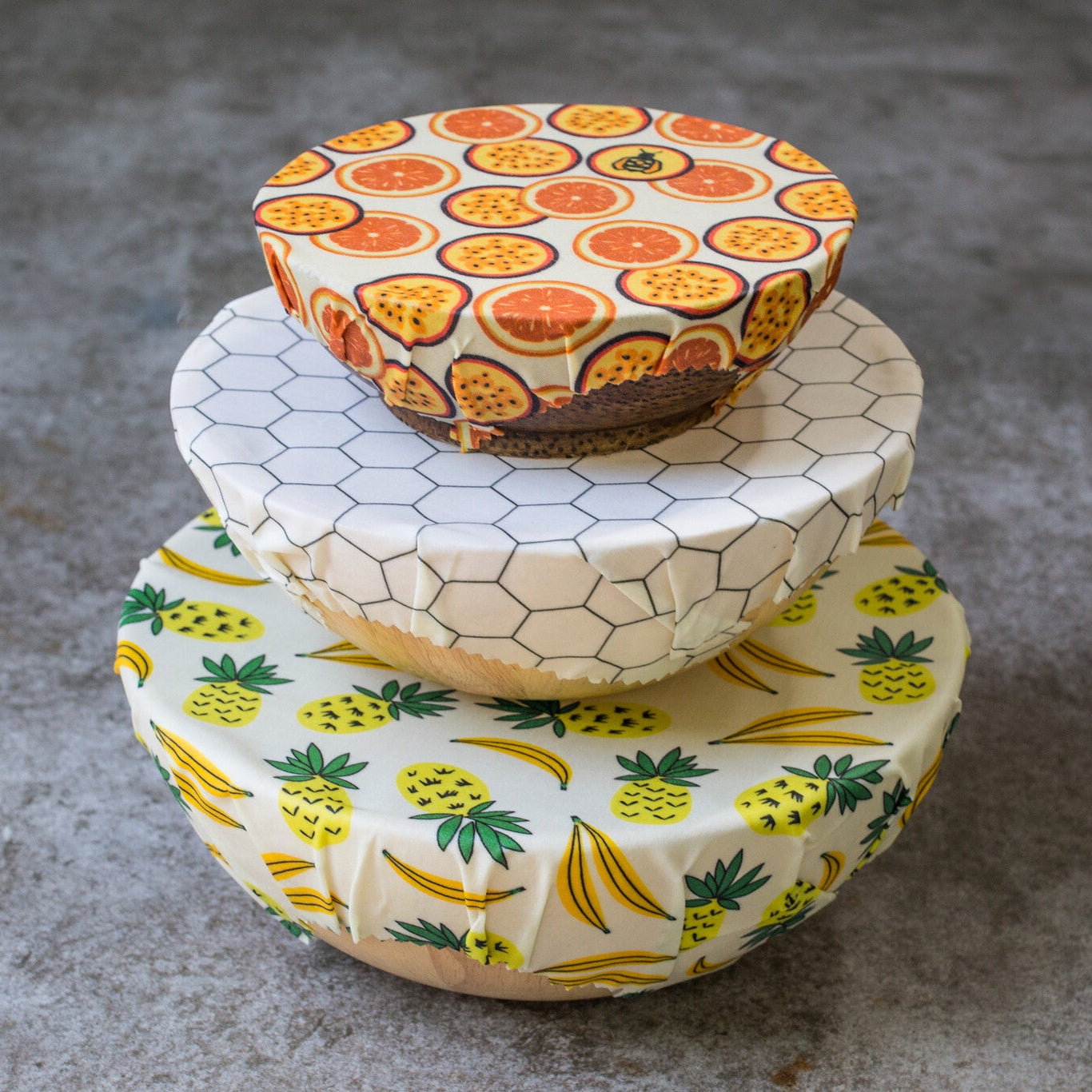 Beeswax Wraps “Beeginner” Set of 3 Sizes - Summer Vibes