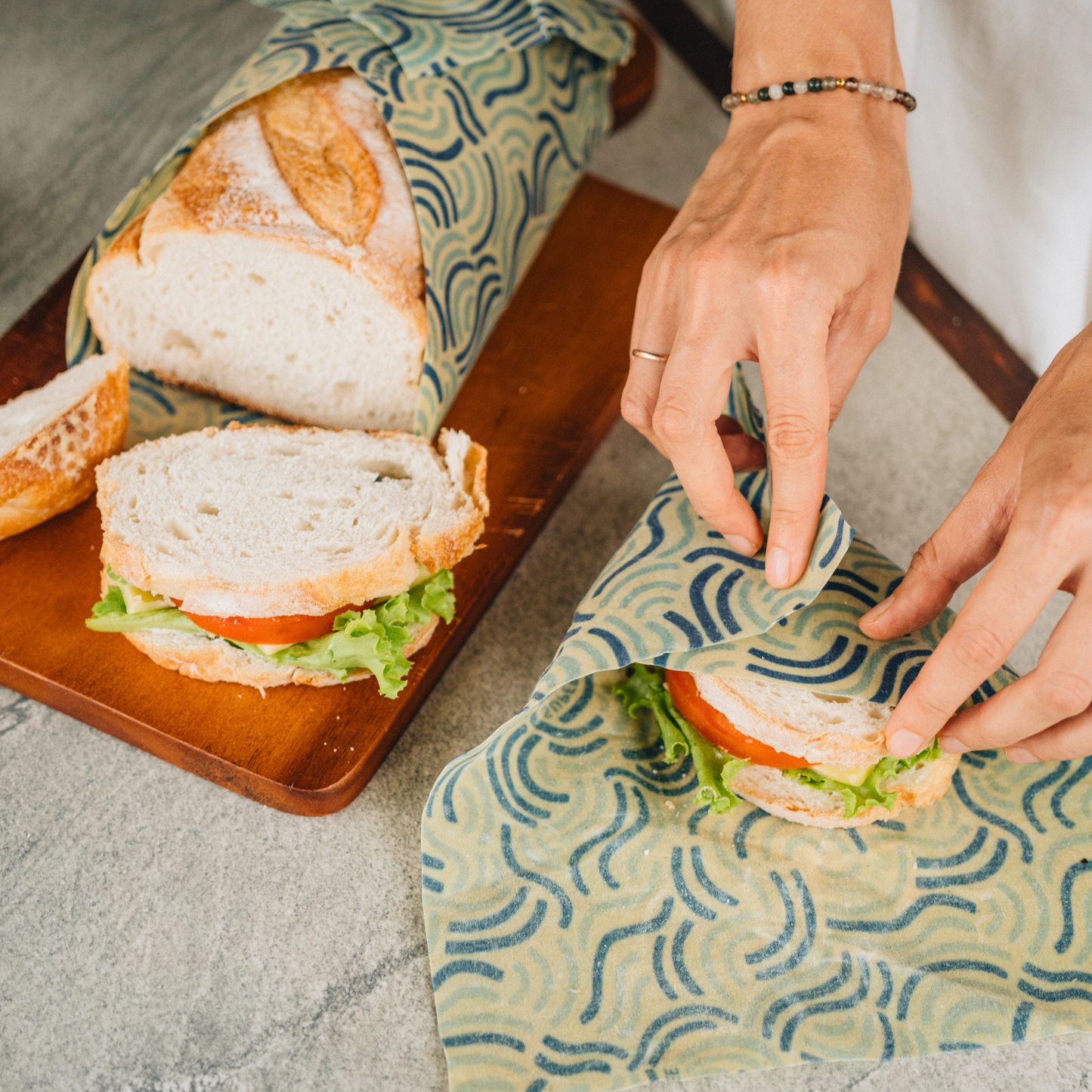 Beeswax Wraps “Beeginner” Set of 3 Sizes - Ocean Action