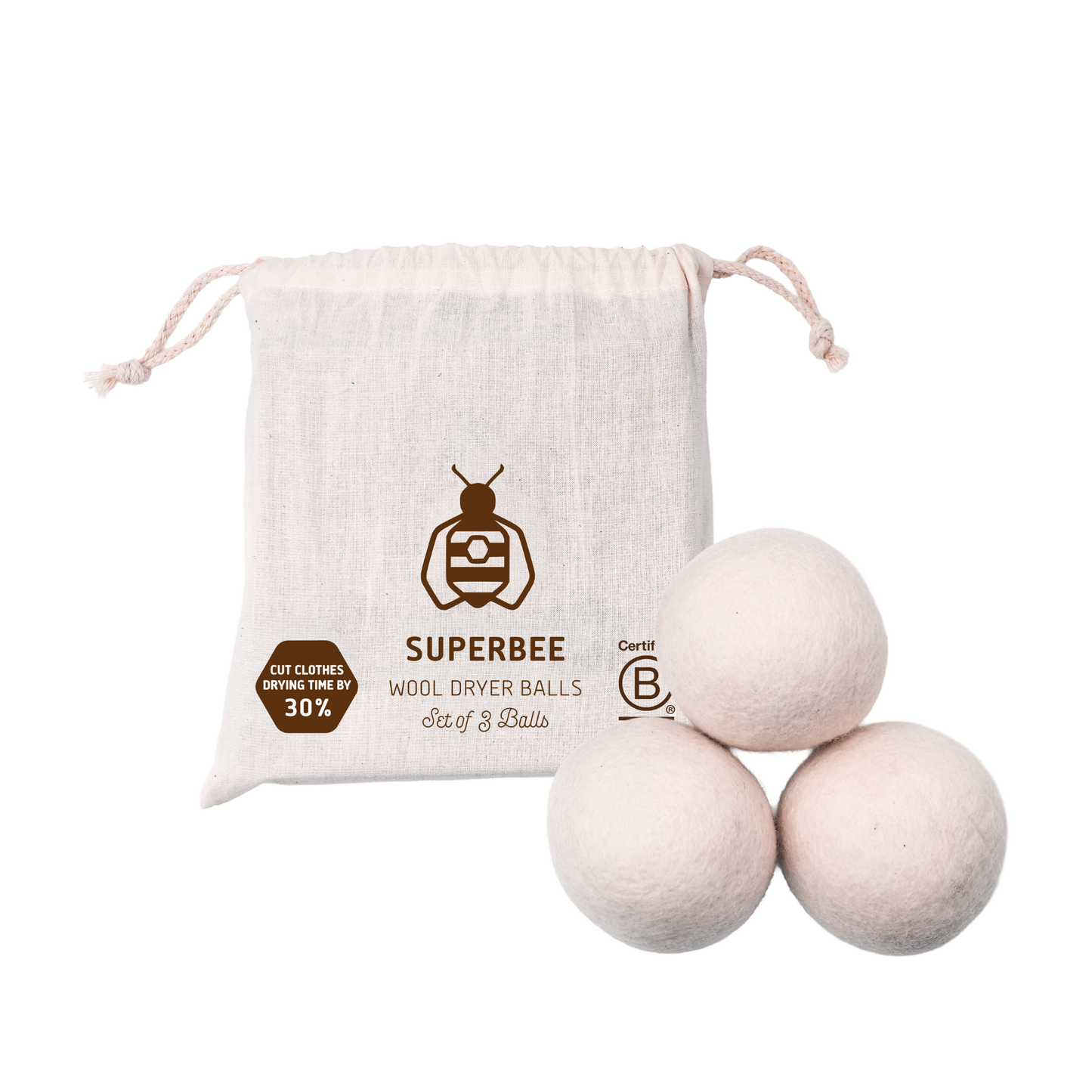 Wool Dryer Balls – Reusable Set of 3