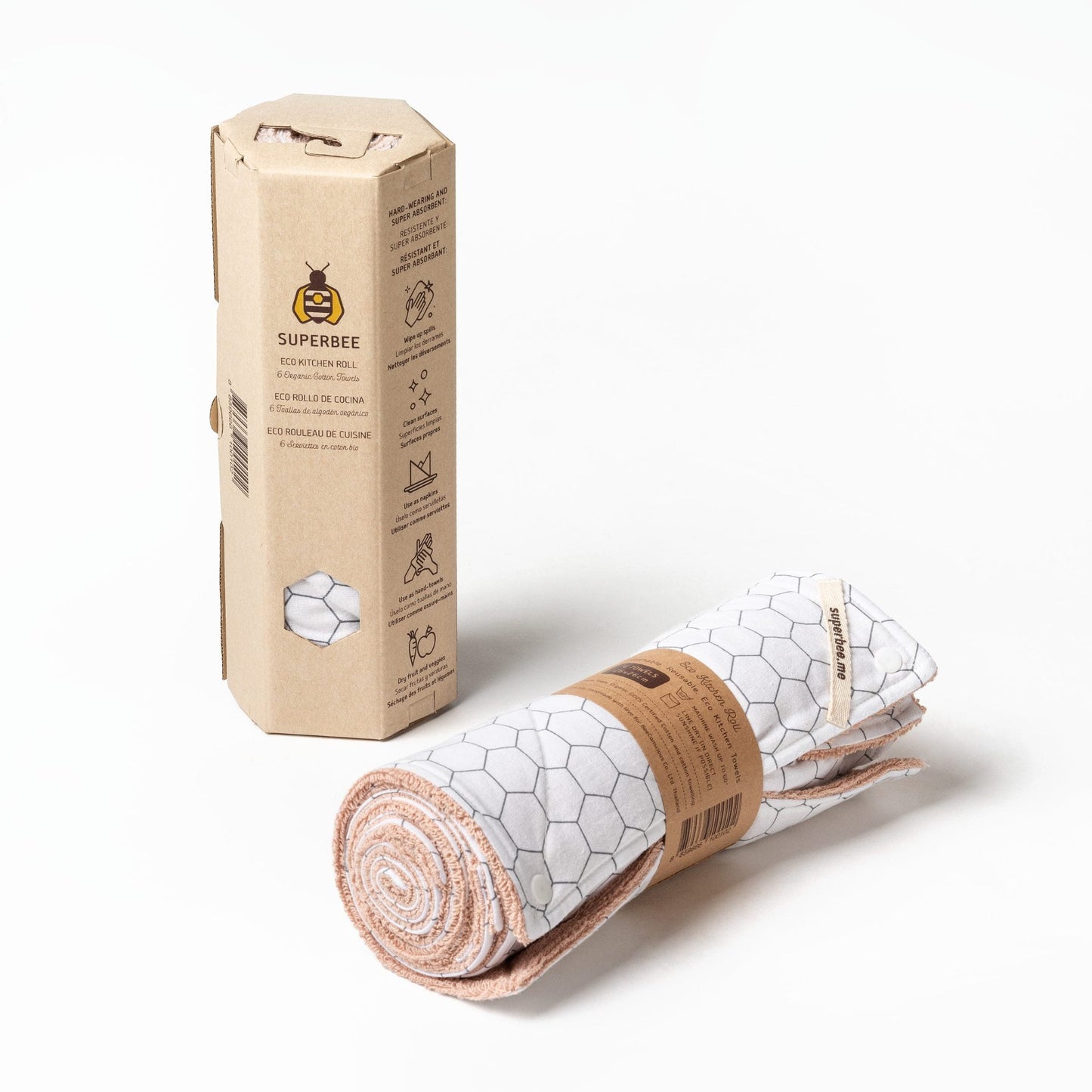 Eco Kitchen Roll – Reusable Paper Towels 6 pieces (10" x 10")