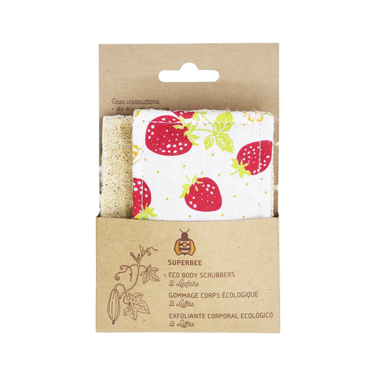 Eco Shower Loofah Body Scrubbers 2-pack