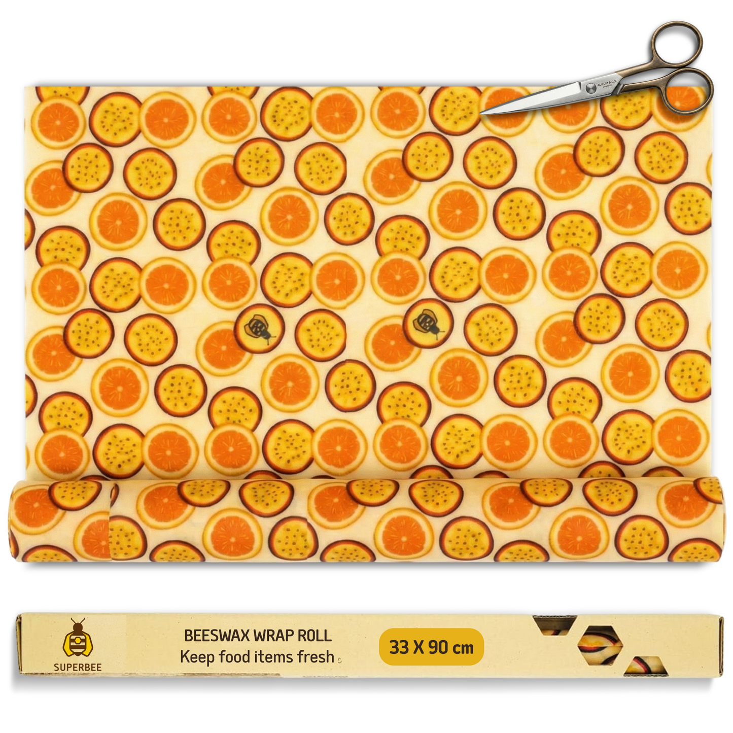 Beeswax Wrap Roll - Passion Som  35" x 13"