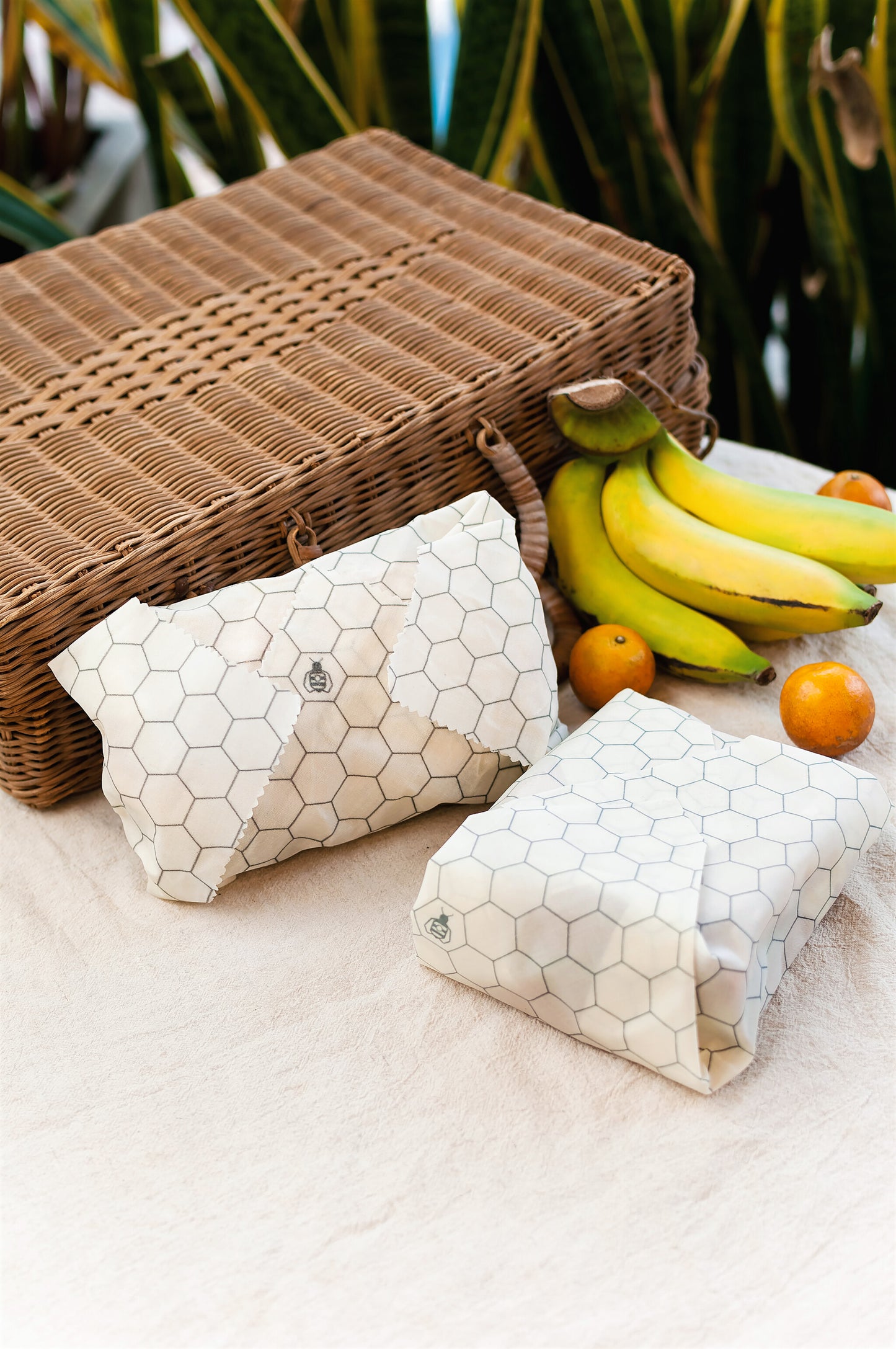 Beeswax Wraps “Sandwich wrap” 13" x 13" - Hexagonia
