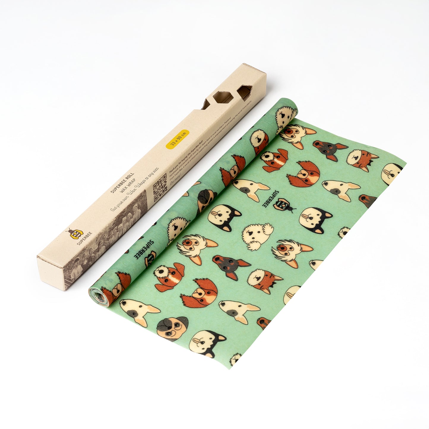 Beeswax Wrap Roll - Dogs 35" x 13"
