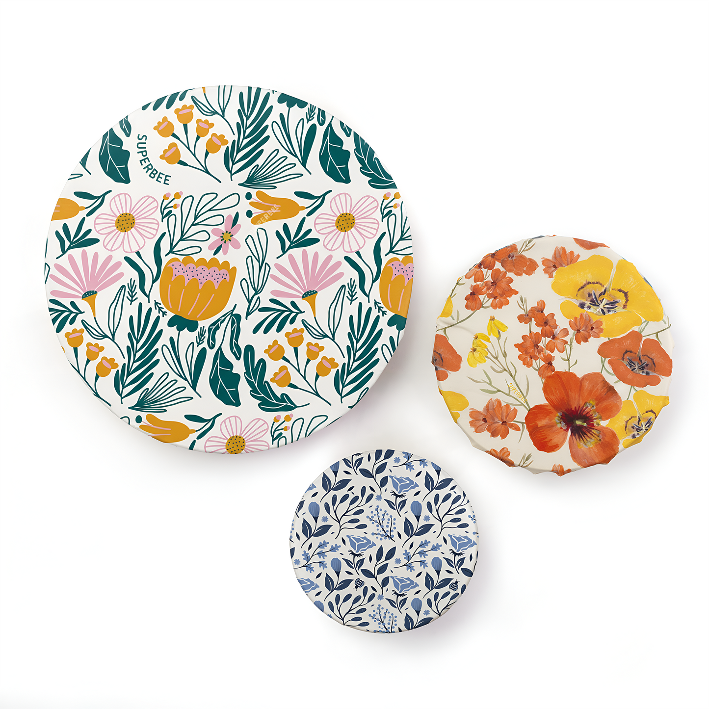 Beeswax Wraps “Essentials” Set of 3 Sizes - Floral