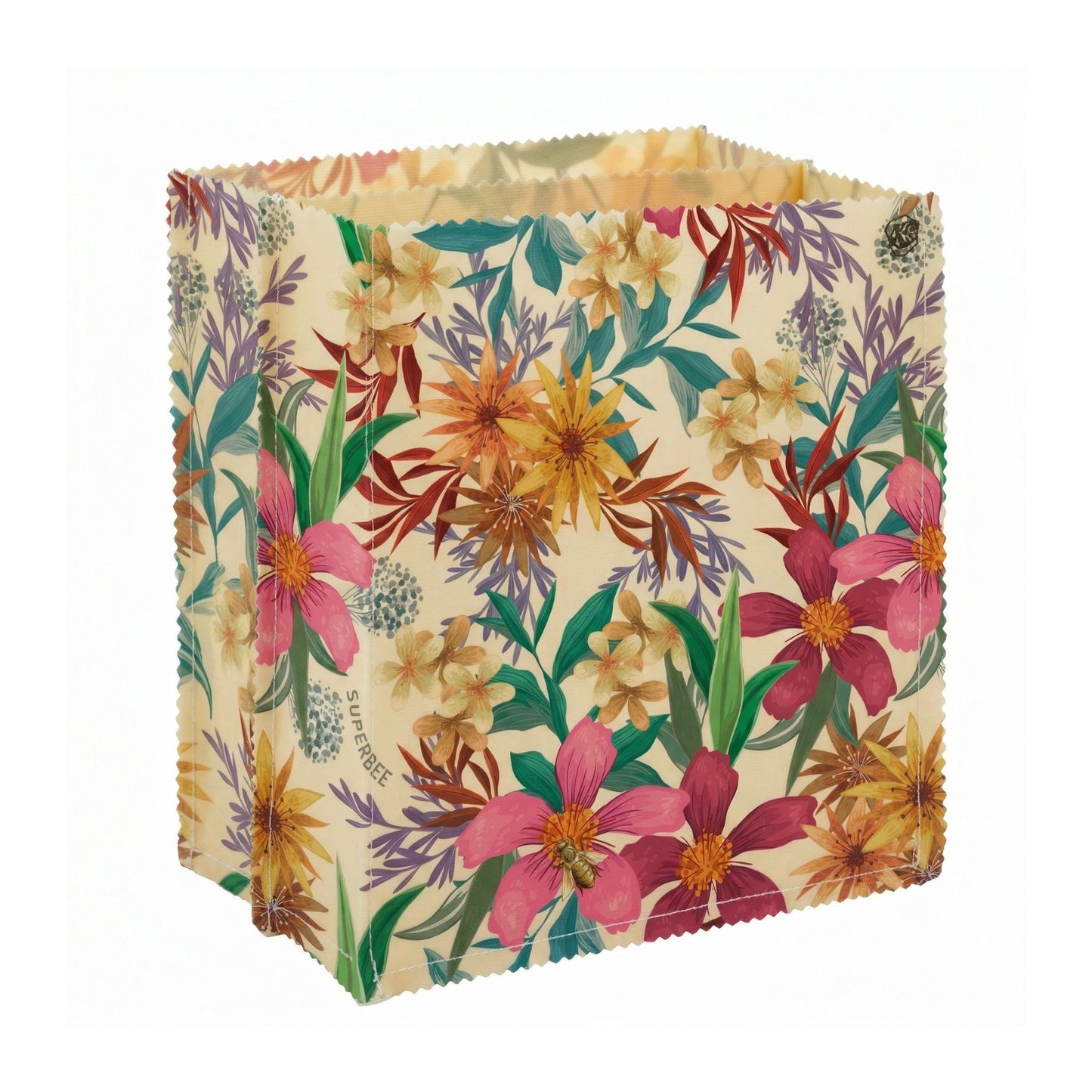 Waxed Lunch Bags with compartments - 2 pockets