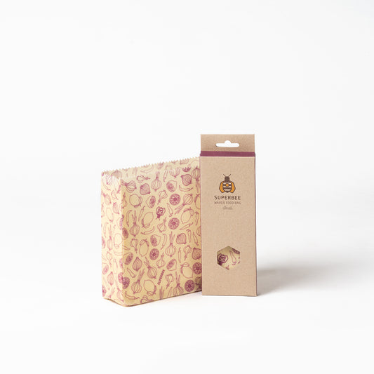 Small Beeswax Bread Bag - Spicy  7" x 7" x 2"