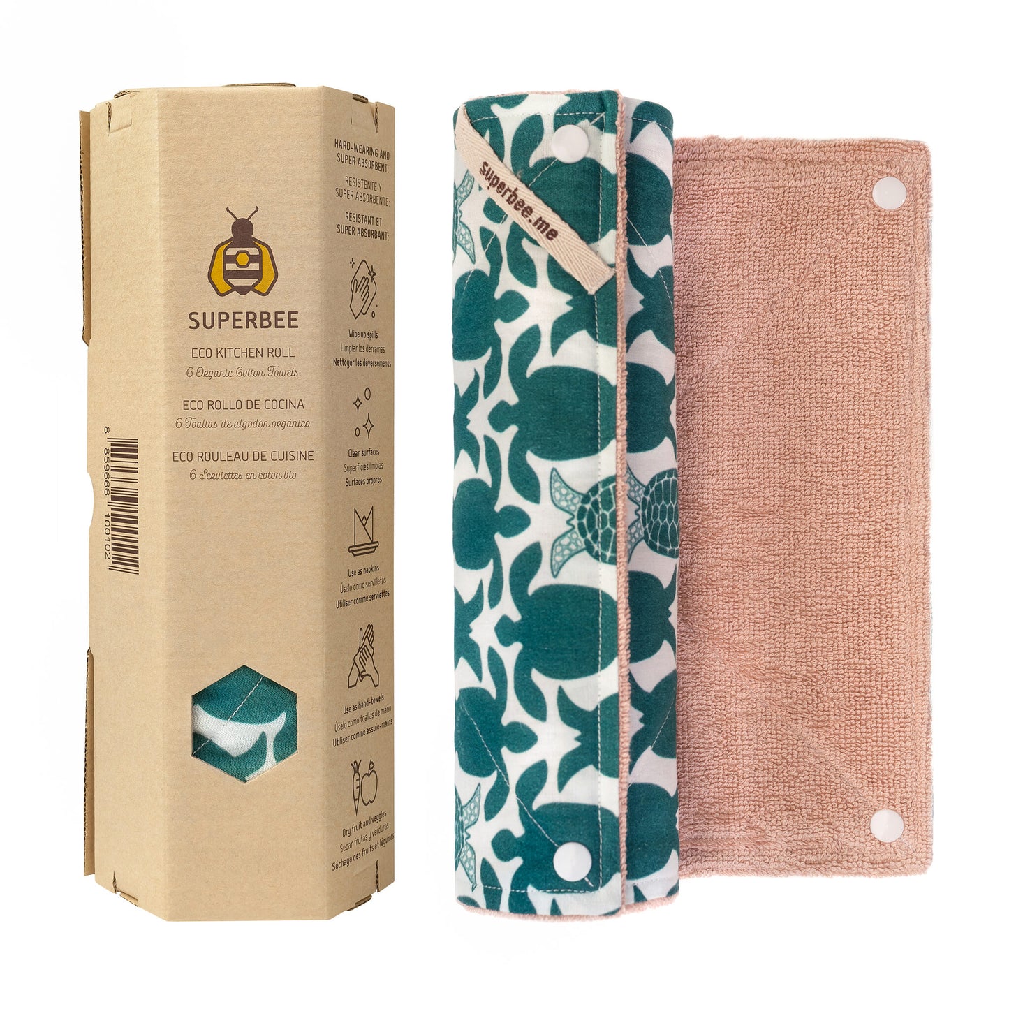 Eco Kitchen Roll – Reusable Paper Towels 6 pieces (10" x 10")