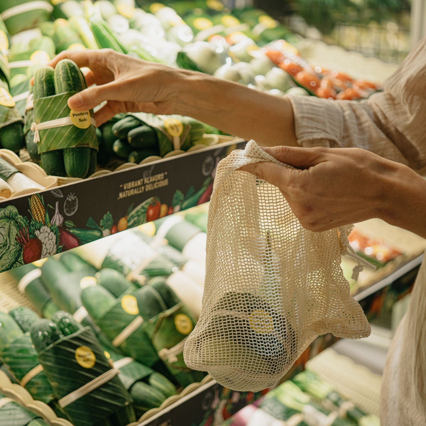 Five Mesh Produce Bags